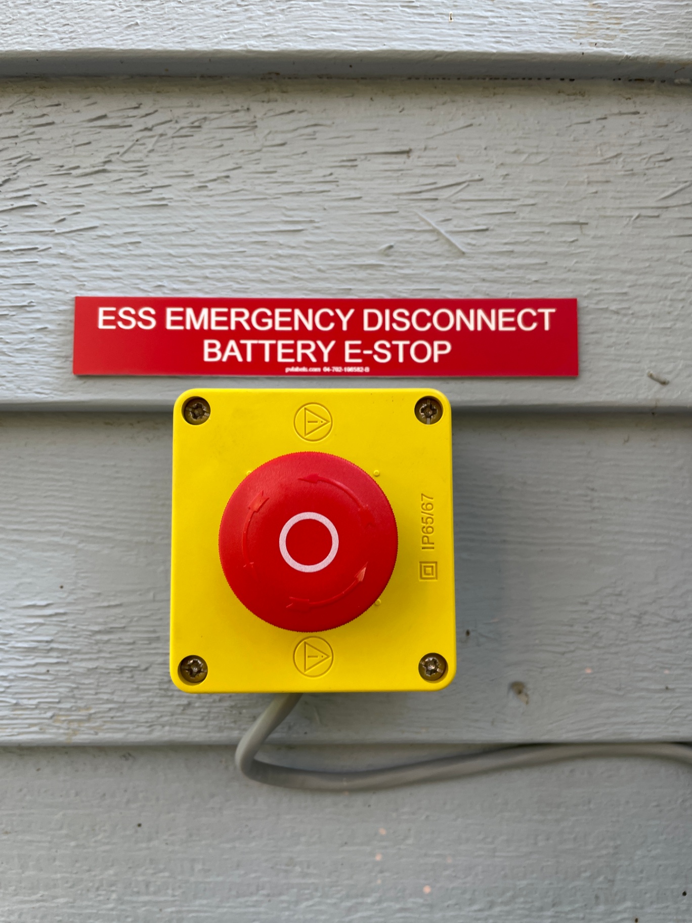 ESS Emergency Disconnect / Battery E-Stop